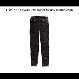 Girls Levi's 710 super skinny marble denim jeans